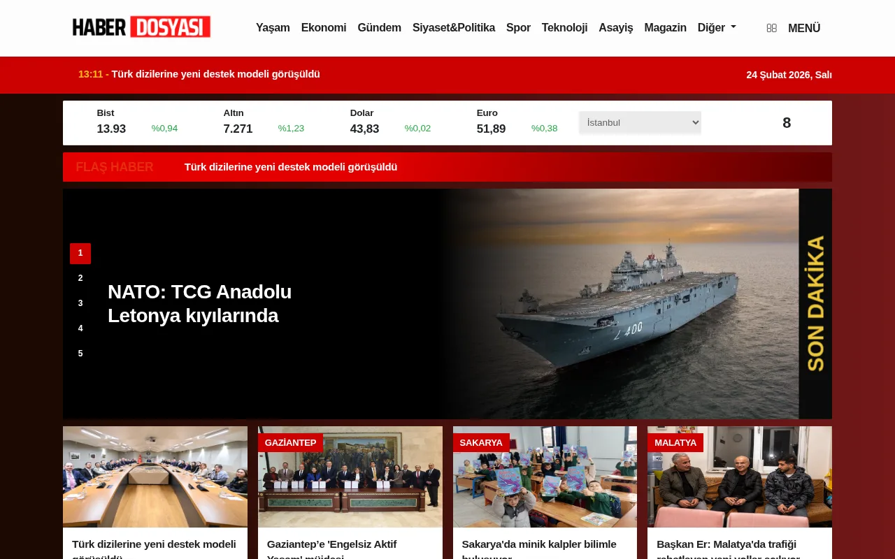 haberdosyasi.com web sitesi ekran görüntüsü - Haber