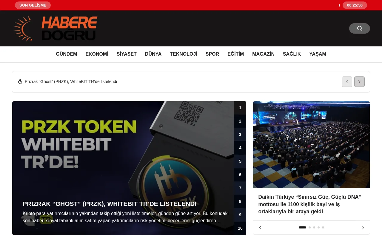 haberedogru.com web sitesi ekran görüntüsü - Haber - DA 19