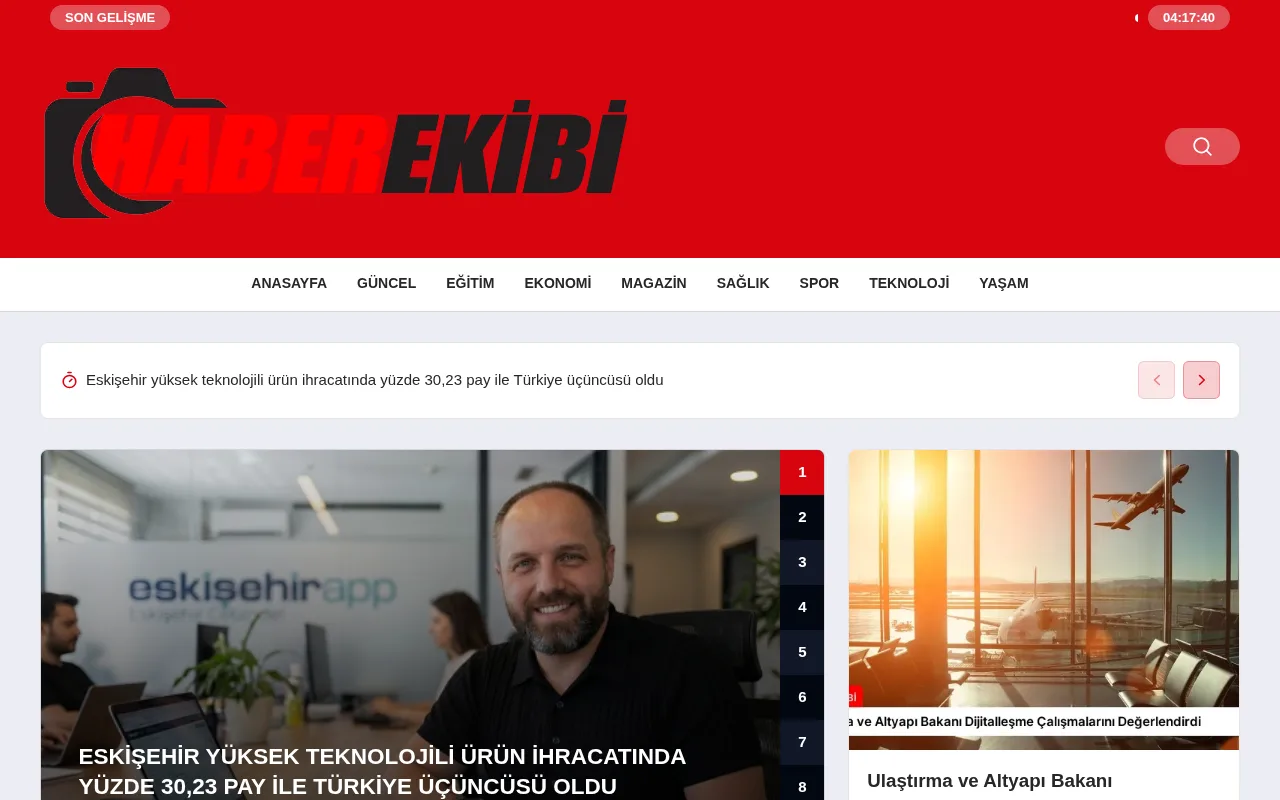 haberekibi.com web sitesi ekran görüntüsü - Haber - DA 32