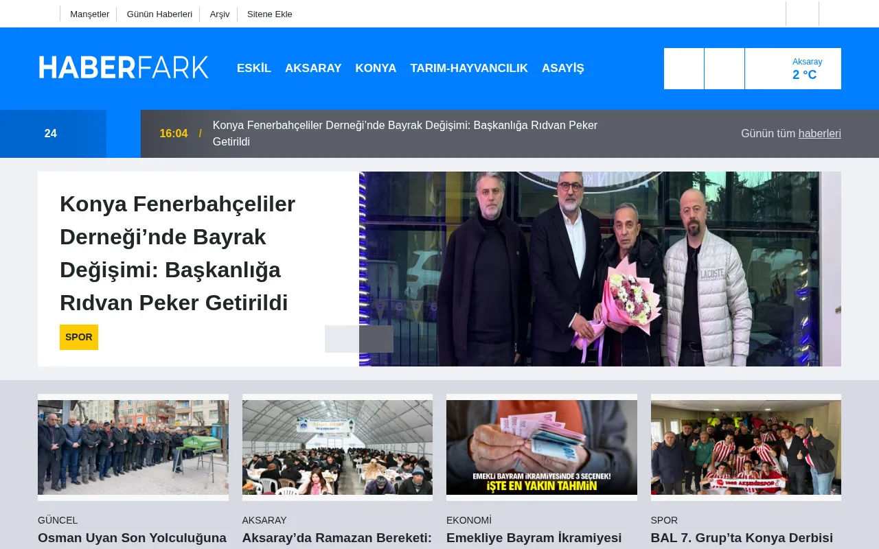 haberfark.net web sitesi ekran görüntüsü - Haber - DA 23