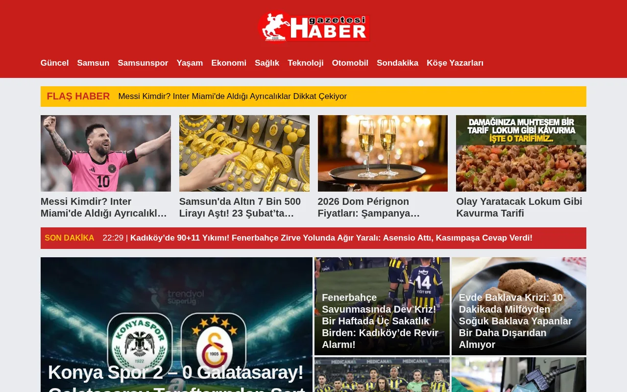 habergazetesi.com.tr web sitesi ekran görüntüsü - Haber - DA 66