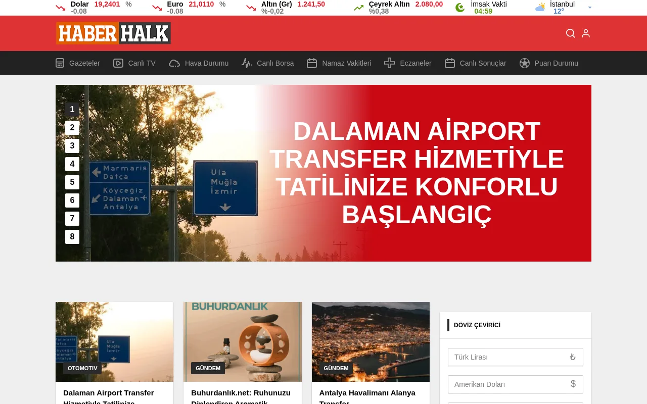 haberhalk.com web sitesi ekran görüntüsü - Haber - DA 24