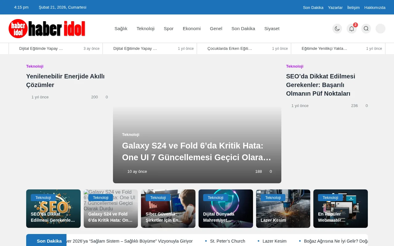 haberidol.com web sitesi ekran görüntüsü - Haber - DA 39