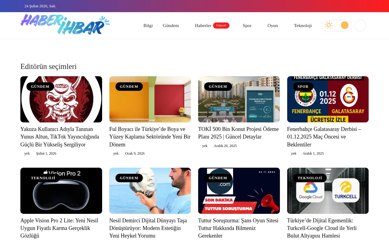 haberihbar.com web sitesi ekran görüntüsü - Haber - DA 34