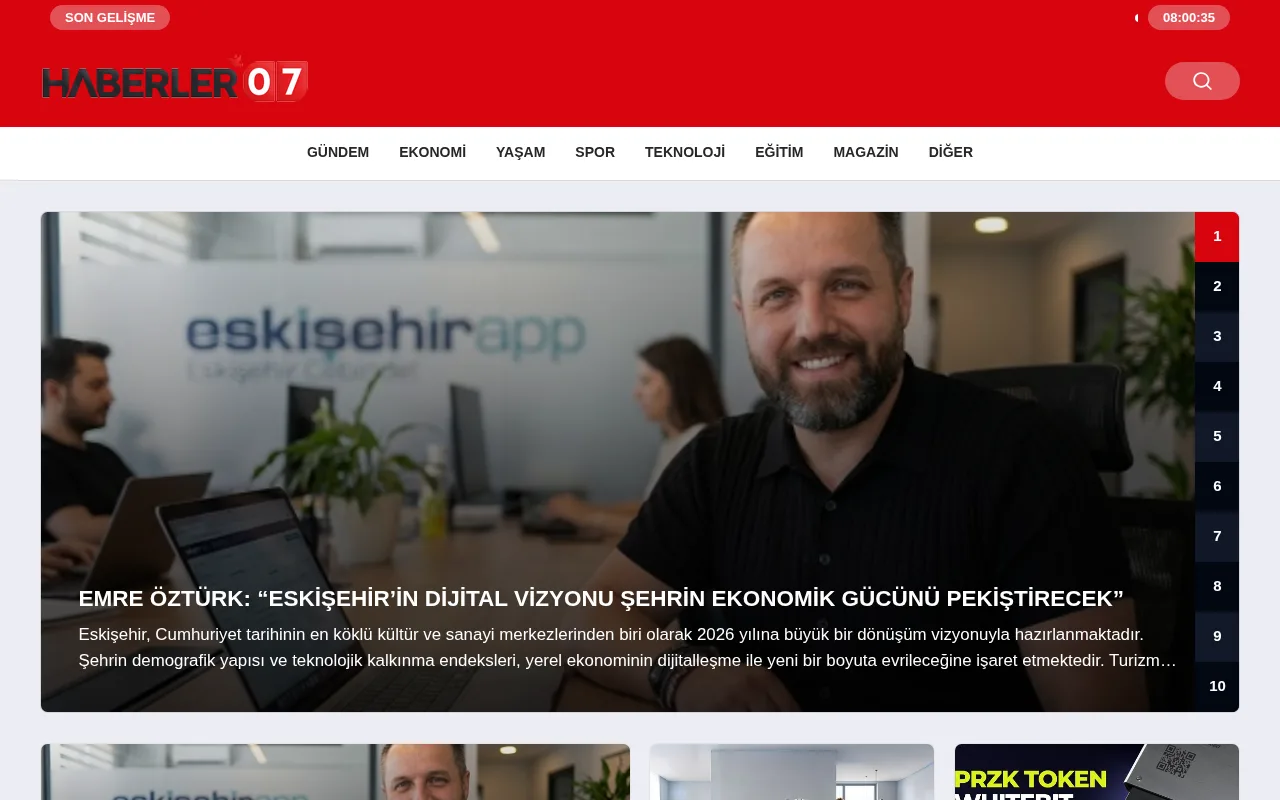 haberler07.com web sitesi ekran görüntüsü - Haber - DA 24