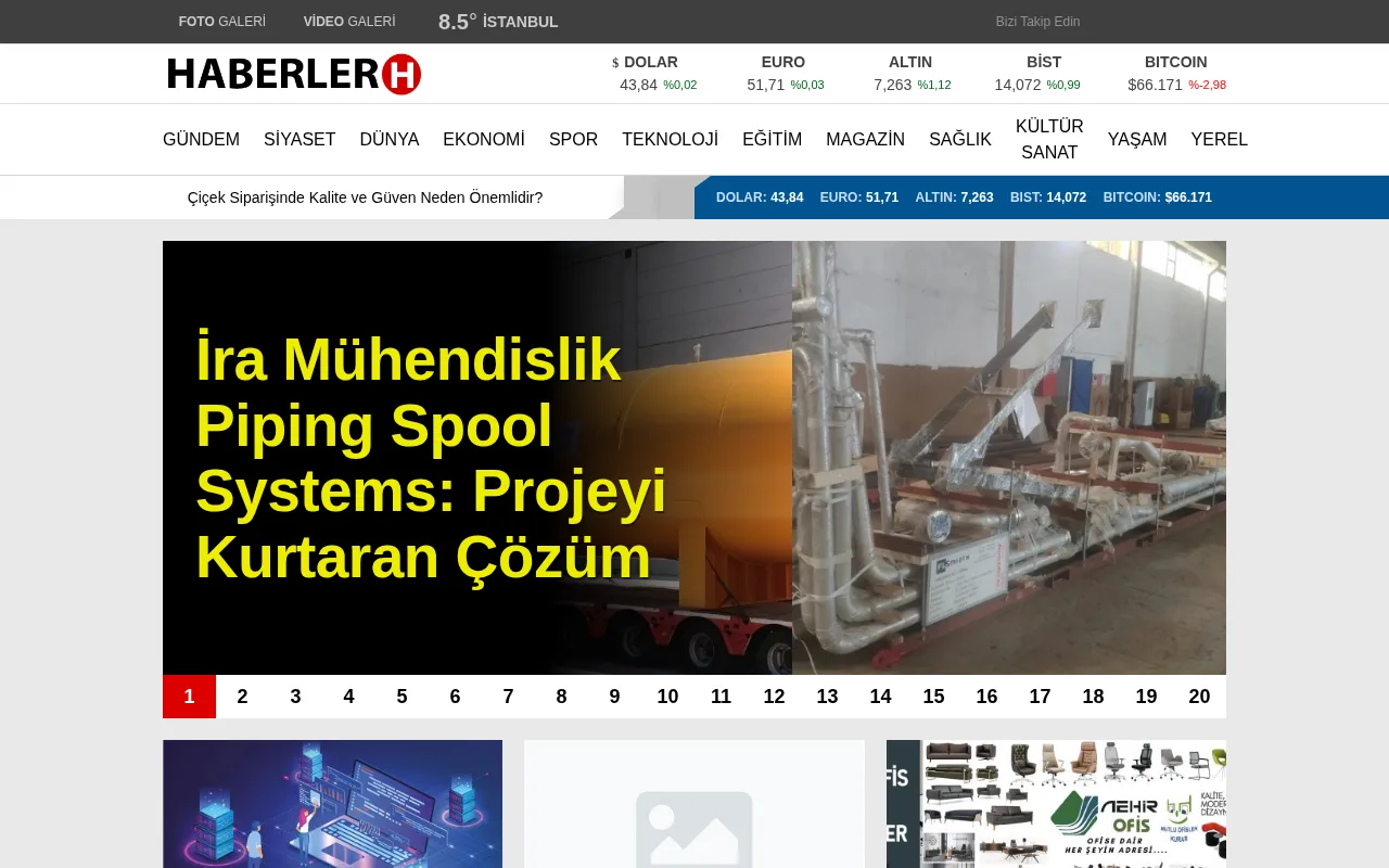 haberlerh.com web sitesi ekran görüntüsü - Haber - DA 31