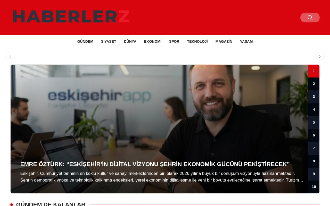 haberlerz.com web sitesi ekran görüntüsü - Haber - DA 35
