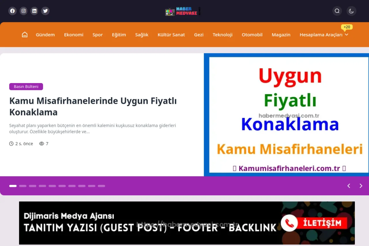 habermedyasi.com.tr web sitesi ekran görüntüsü