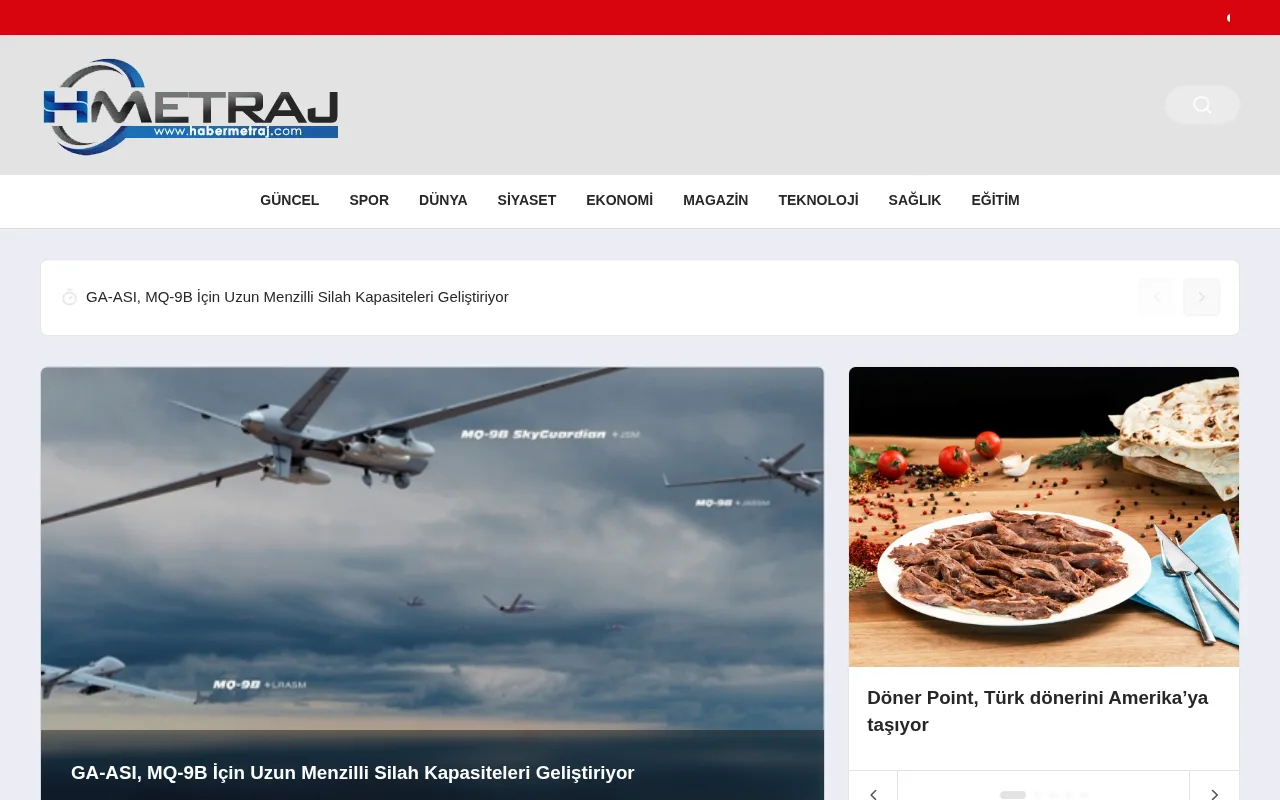 habermetraj.com web sitesi ekran görüntüsü - Haber - DA 24