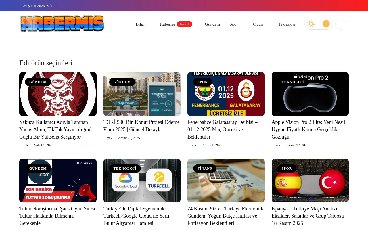 habermis.com web sitesi ekran görüntüsü - Haber