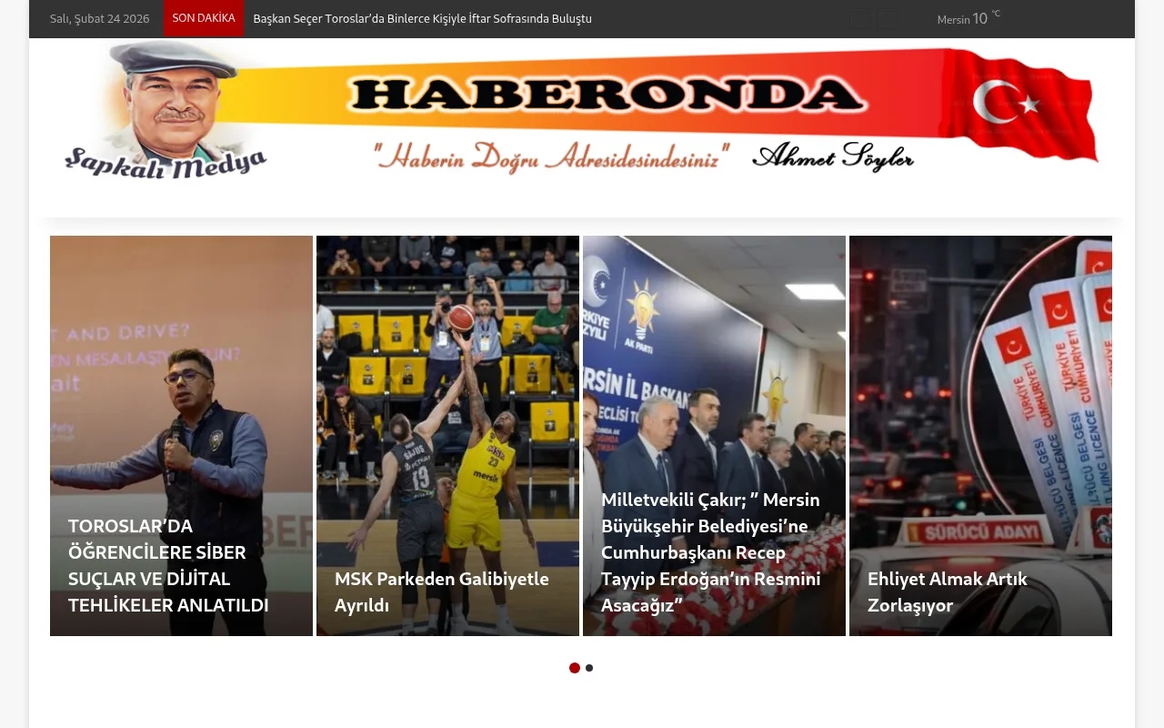 haberonda.com.tr web sitesi ekran görüntüsü - Haber - DA 17