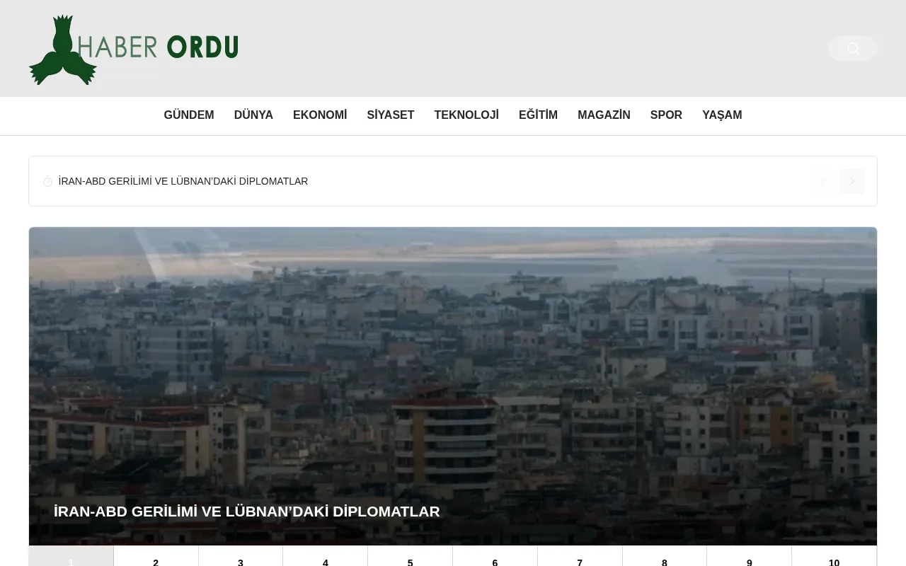 haberordu.net web sitesi ekran görüntüsü - Haber - DA 26