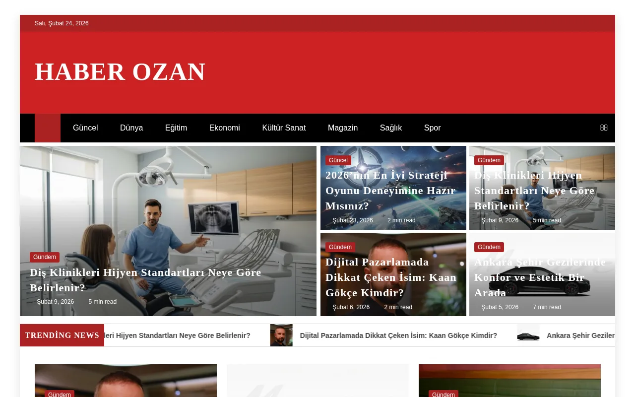 haberozan.com web sitesi ekran görüntüsü - Haber - DA 31