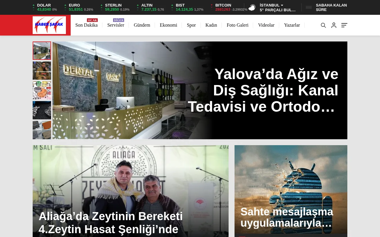 habersafak.com web sitesi ekran görüntüsü - Haber - DA 18