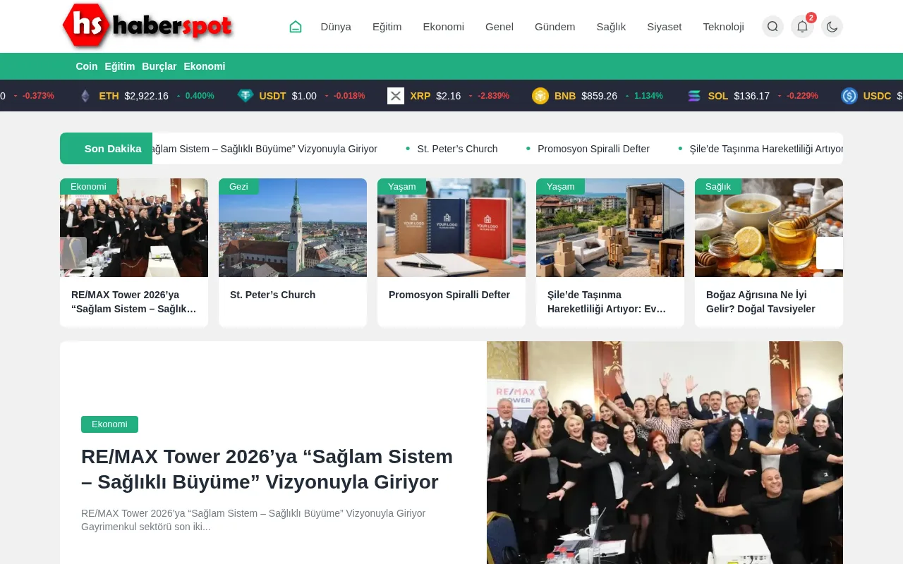 haberspot.net web sitesi ekran görüntüsü - Haber - DA 14