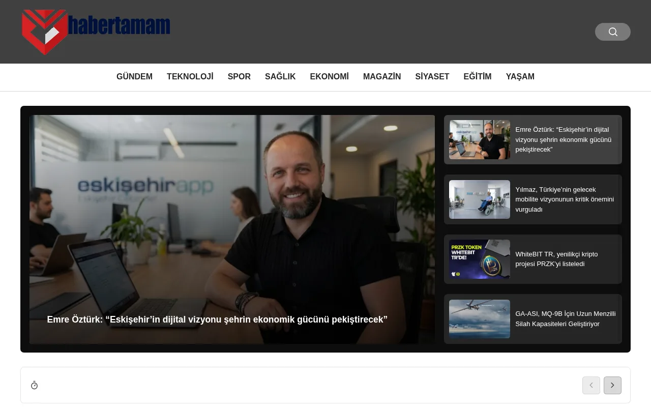 habertamam.com web sitesi ekran görüntüsü - Haber - DA 31