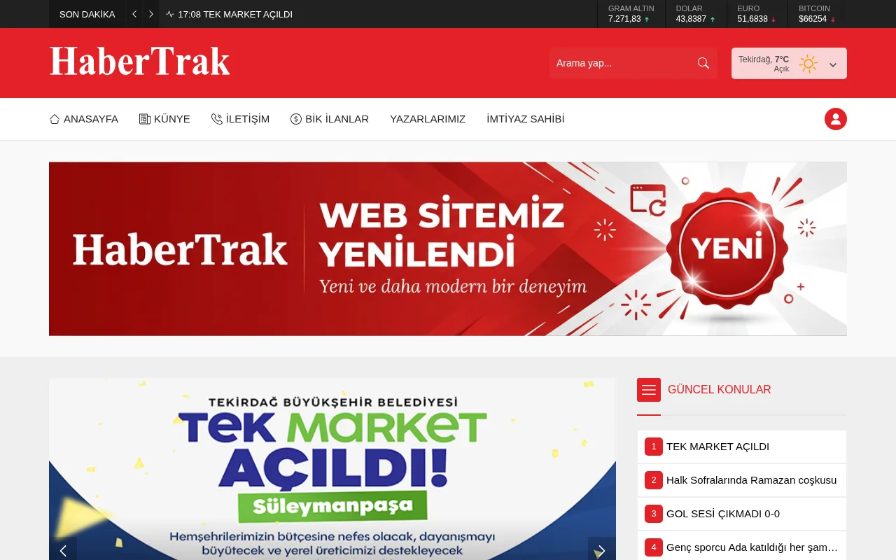 habertrak.com.tr web sitesi ekran görüntüsü - Haber - DA 22