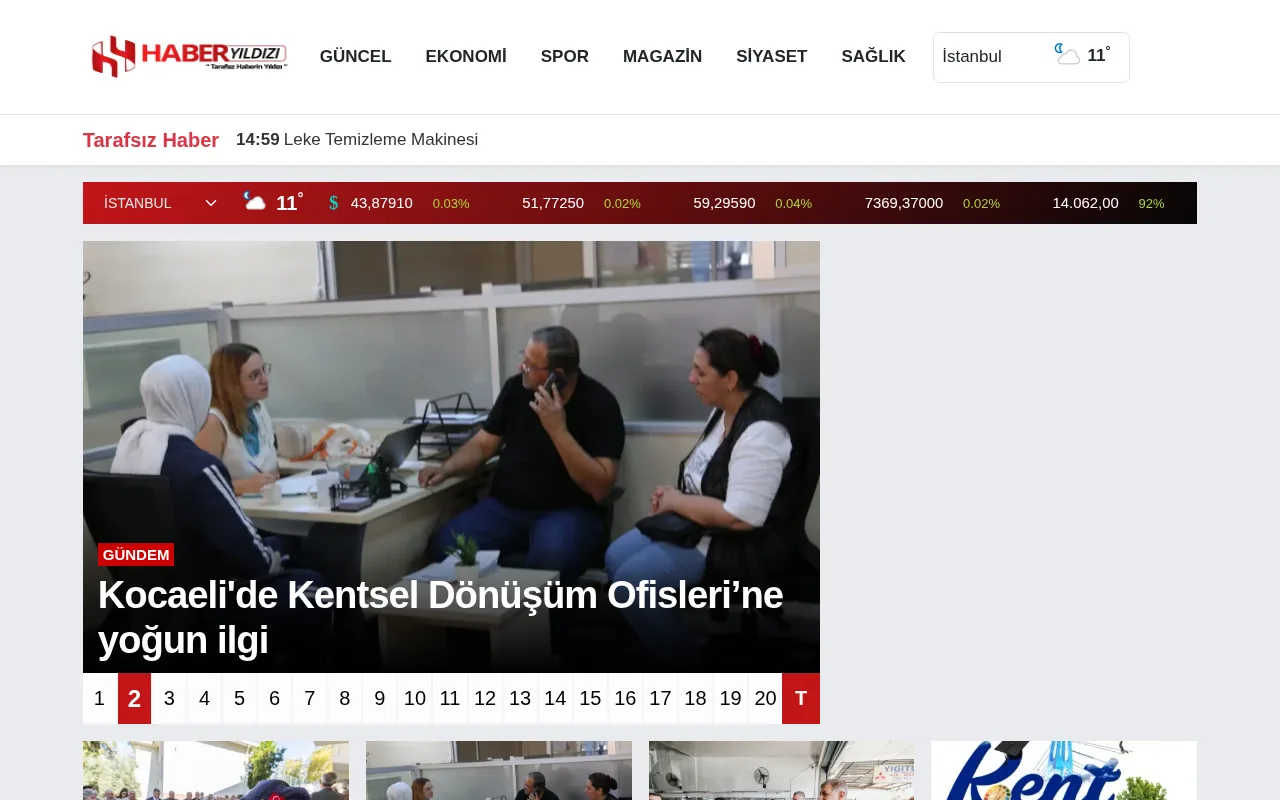 haberyildizi.com web sitesi ekran görüntüsü - Haber - DA 22