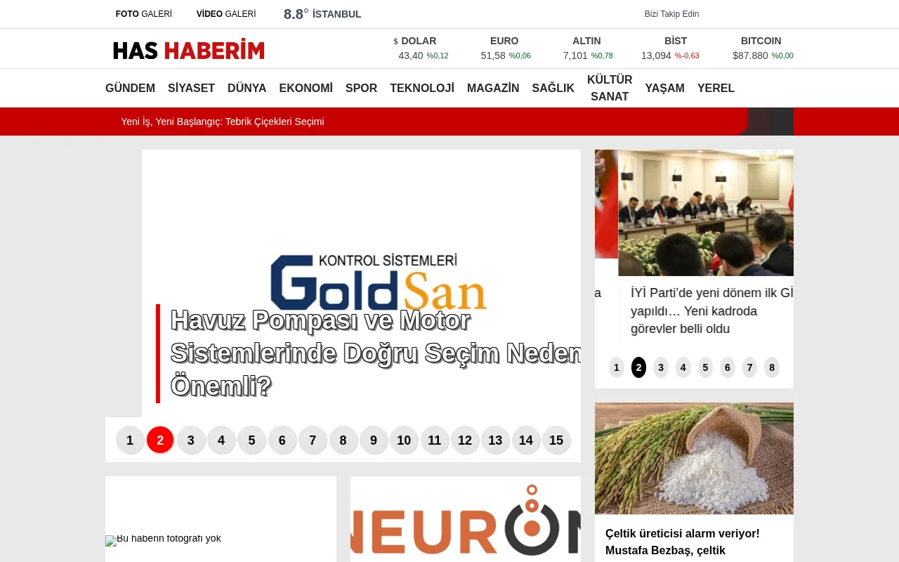 hashaberim.com web sitesi ekran görüntüsü - Haber - DA 34