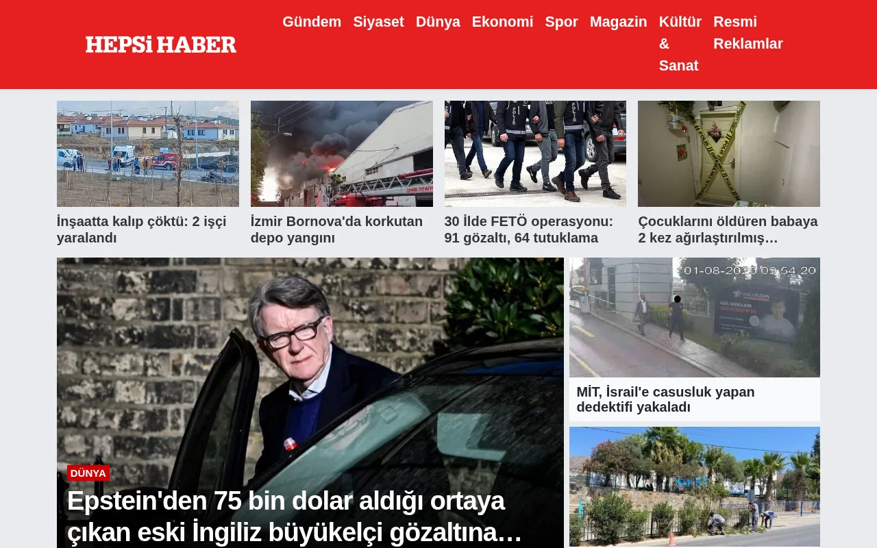 hepsihaber.com web sitesi ekran görüntüsü - Haber