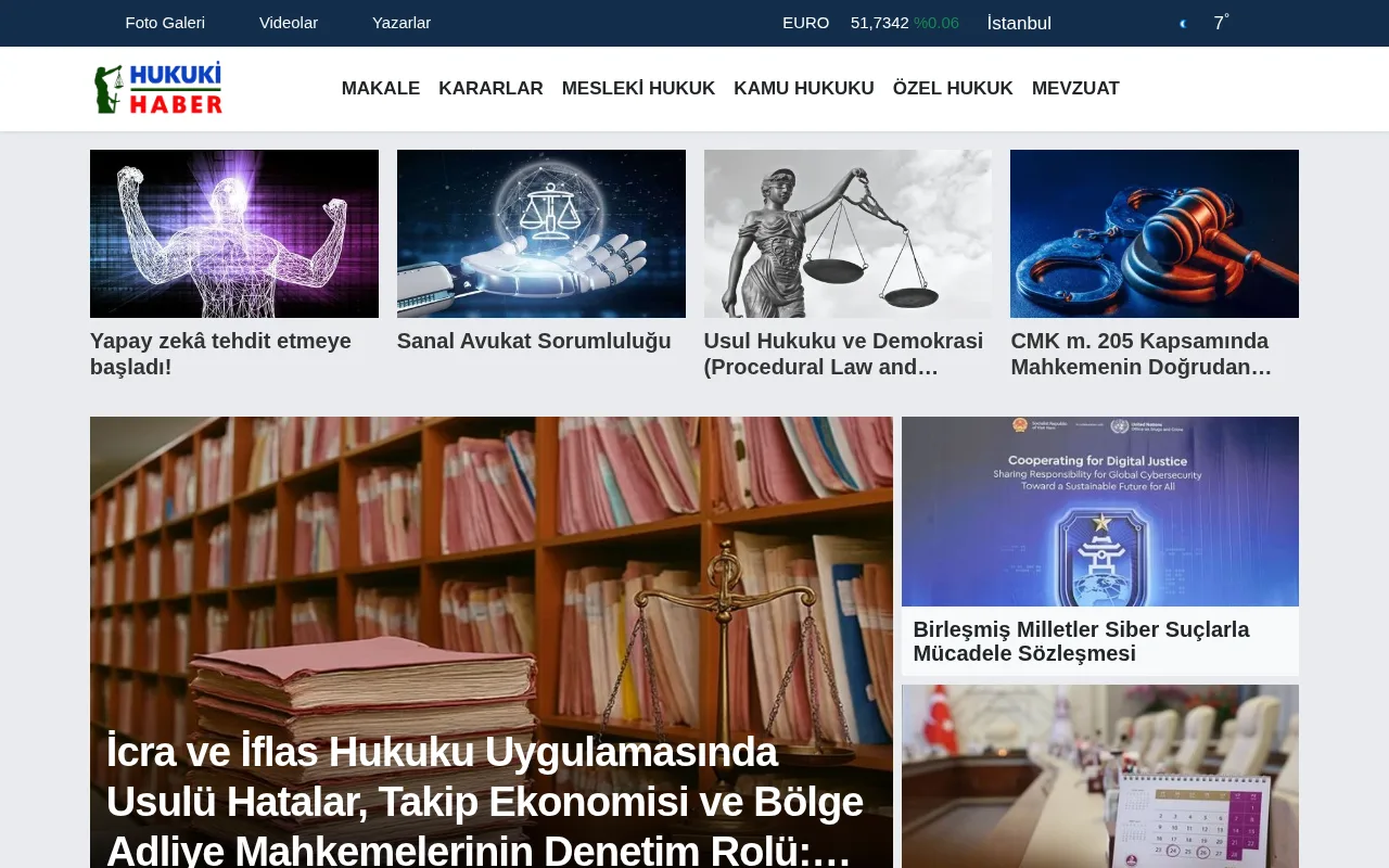 hukukihaber.net web sitesi ekran görüntüsü - Haber - DA 35