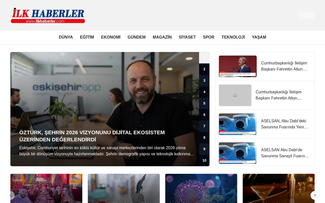 ilkhaberler.com web sitesi ekran görüntüsü - Haber - DA 21