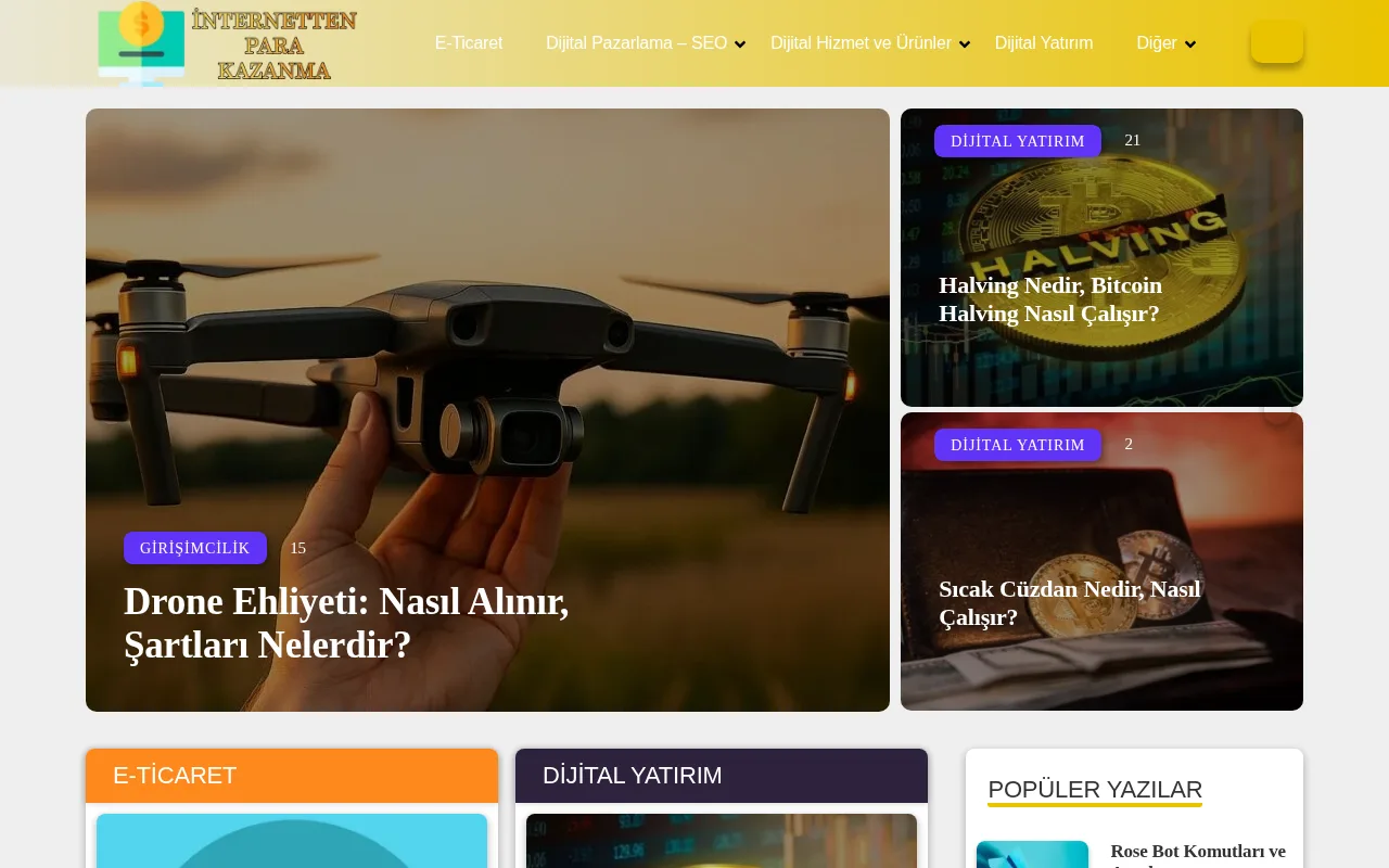 internettenparakazanma.net web sitesi ekran görüntüsü - Ekonomi - DA 54