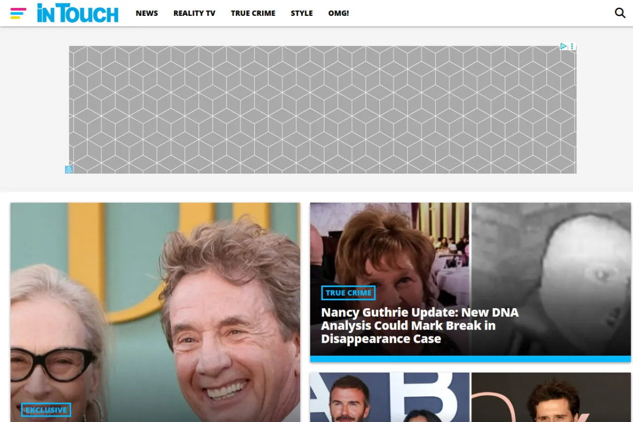 intouchweekly.com web sitesi ekran görüntüsü - Teknoloji - DA 85