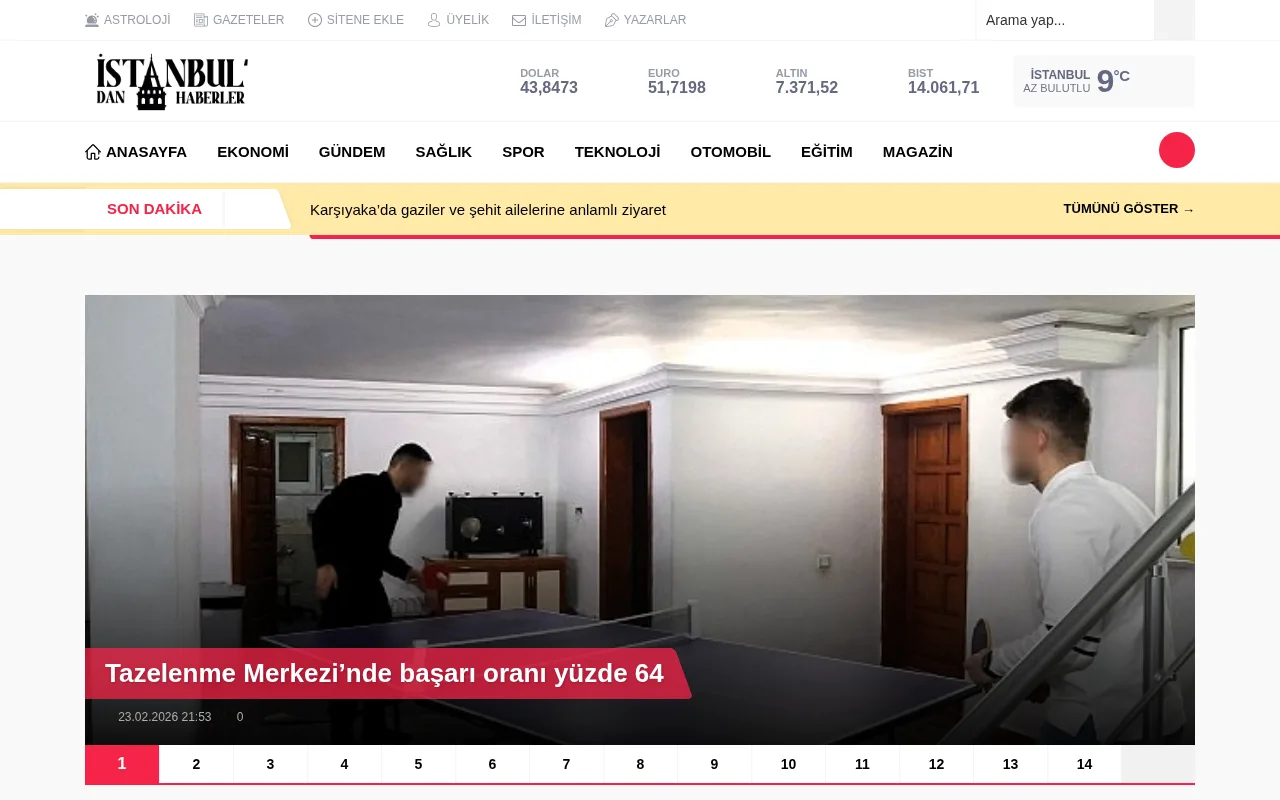 istanbuldanhaberler.com.tr web sitesi ekran görüntüsü - Haber - DA 9