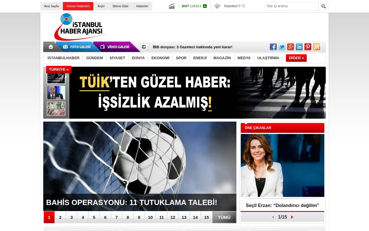 istanbulhaber.com.tr web sitesi ekran görüntüsü - Haber