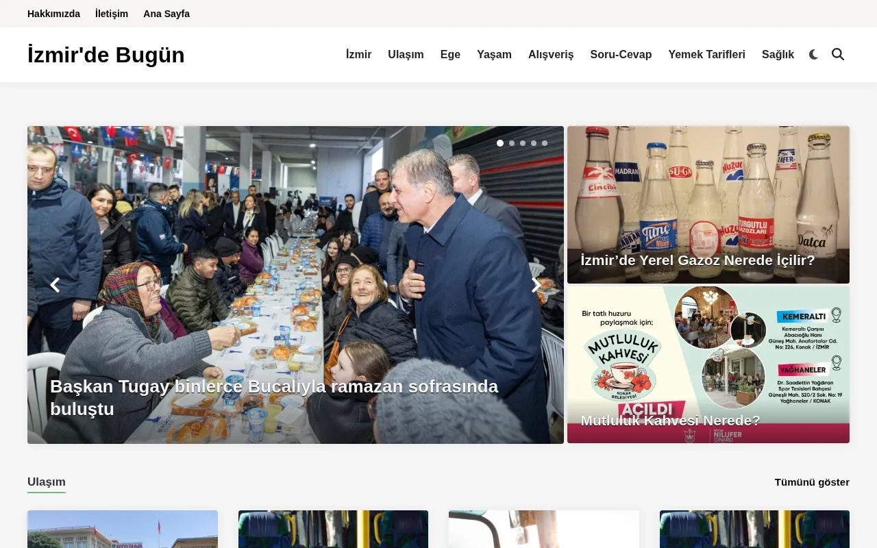 izmirdebugun.com web sitesi ekran görüntüsü - DA 12
