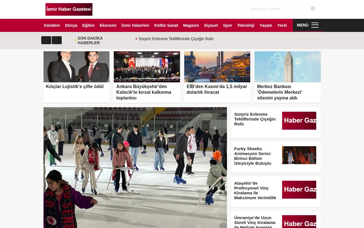 izmirhabergazetesi.com web sitesi ekran görüntüsü - Haber - DA 20