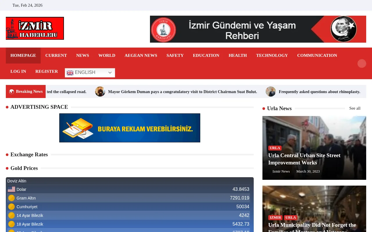 izmirhaberleri.net web sitesi ekran görüntüsü - Haber