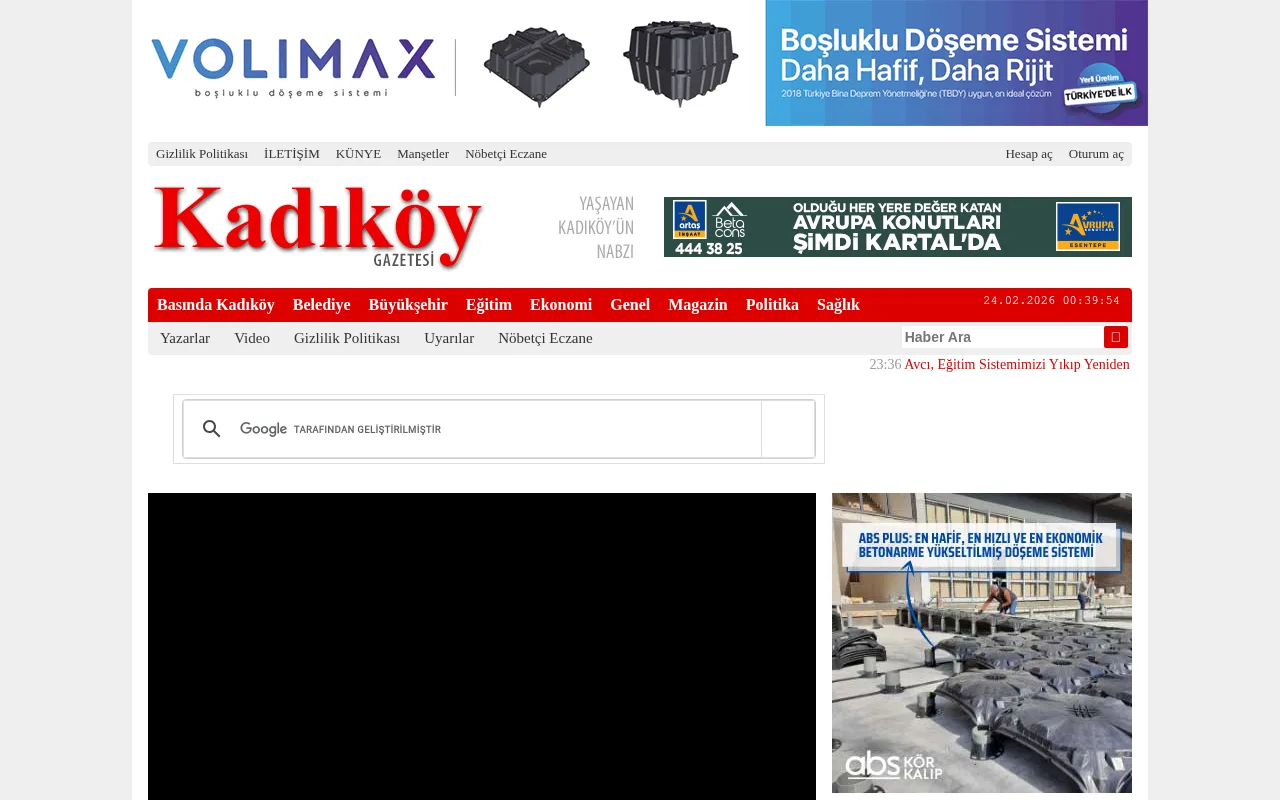kadikoygazetesi.com web sitesi ekran görüntüsü - Haber - DA 29