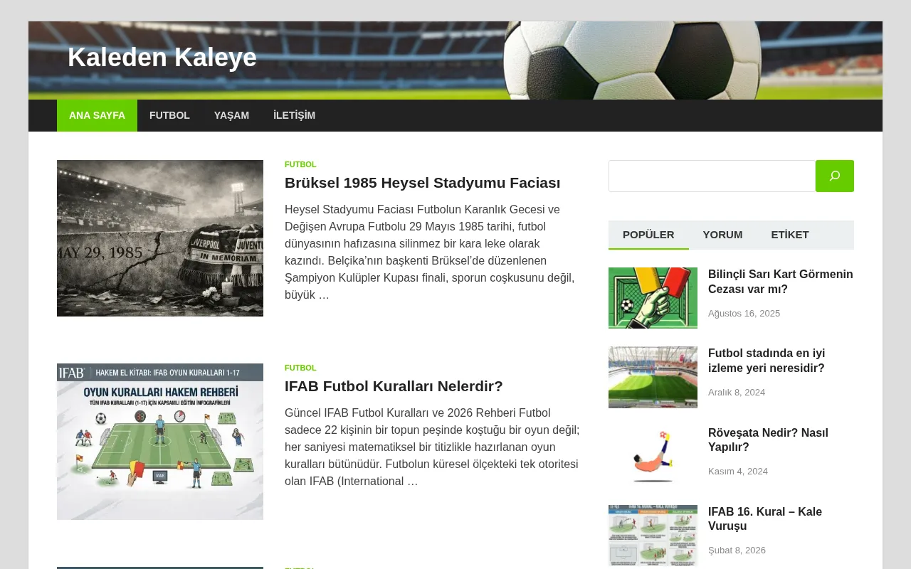 kaledenkaleye.com.tr web sitesi ekran görüntüsü - DA 3