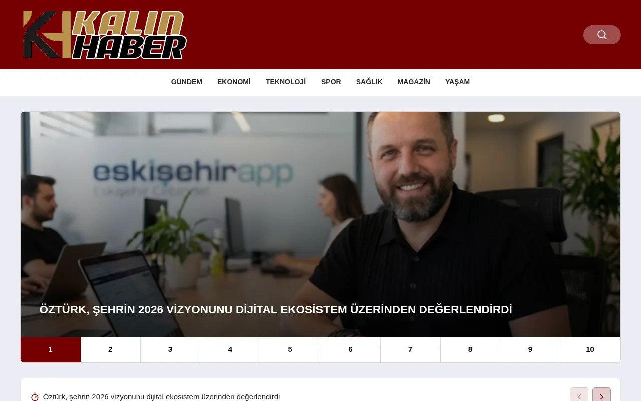 kalinhaber.com web sitesi ekran görüntüsü - Haber - DA 23