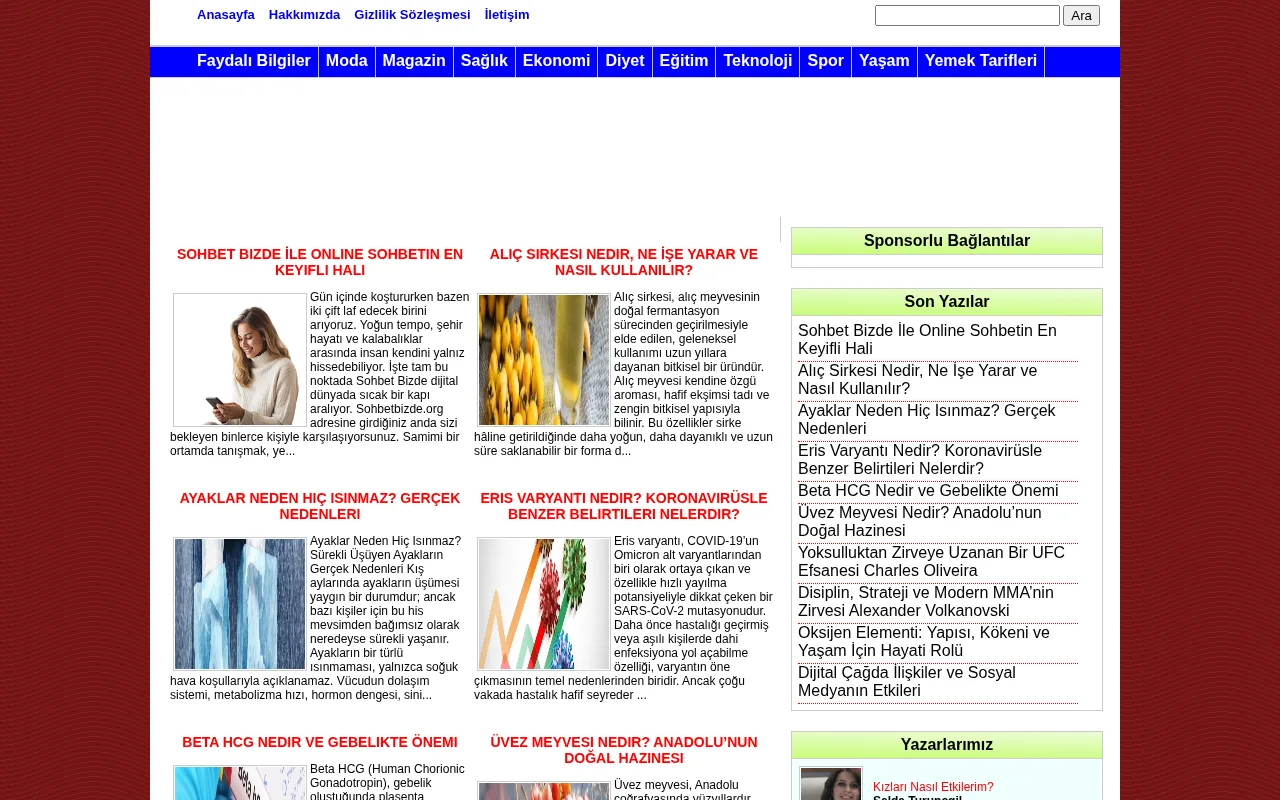 kanalbilgi.net web sitesi ekran görüntüsü - DA 24