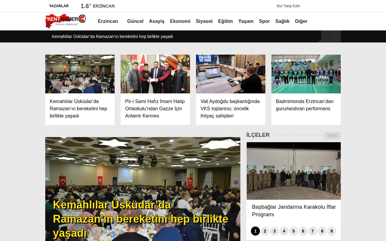 kenthaber24.com web sitesi ekran görüntüsü - Haber