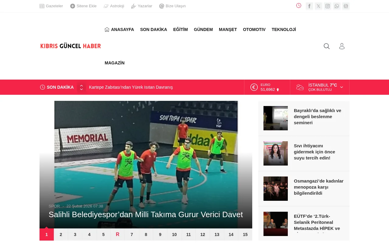 kibrisguncelhaber.com web sitesi ekran görüntüsü - Haber