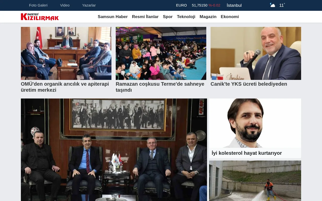 kizilirmakgazetesi.com web sitesi ekran görüntüsü - Haber