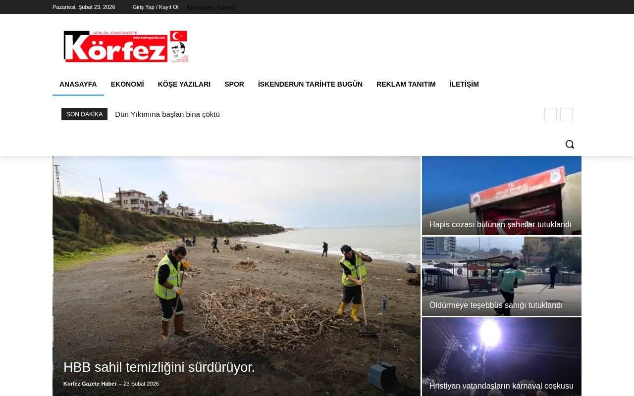 korfezgazete.com web sitesi ekran görüntüsü - Haber - DA 26