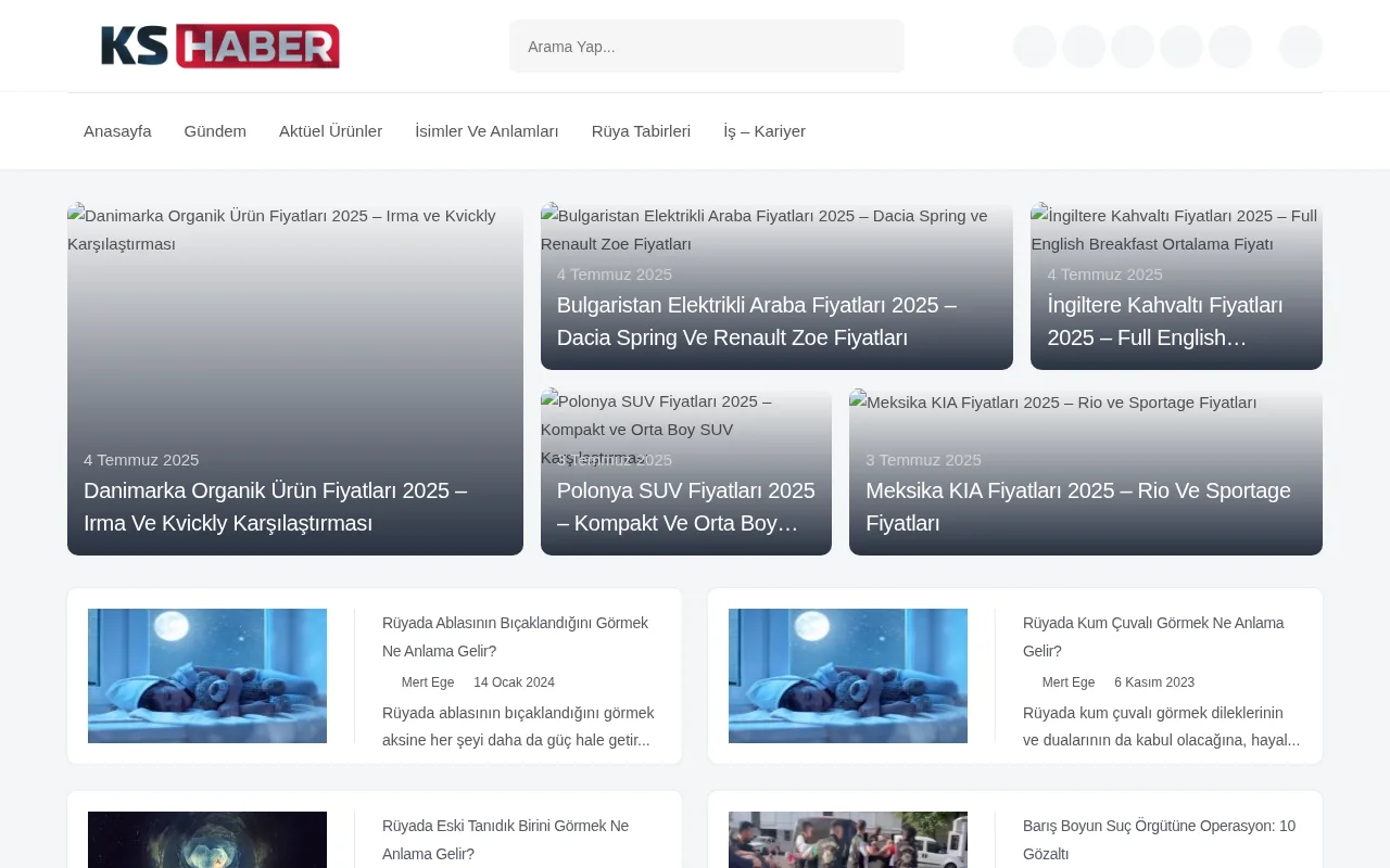kshaber.com.tr web sitesi ekran görüntüsü - Haber - DA 21