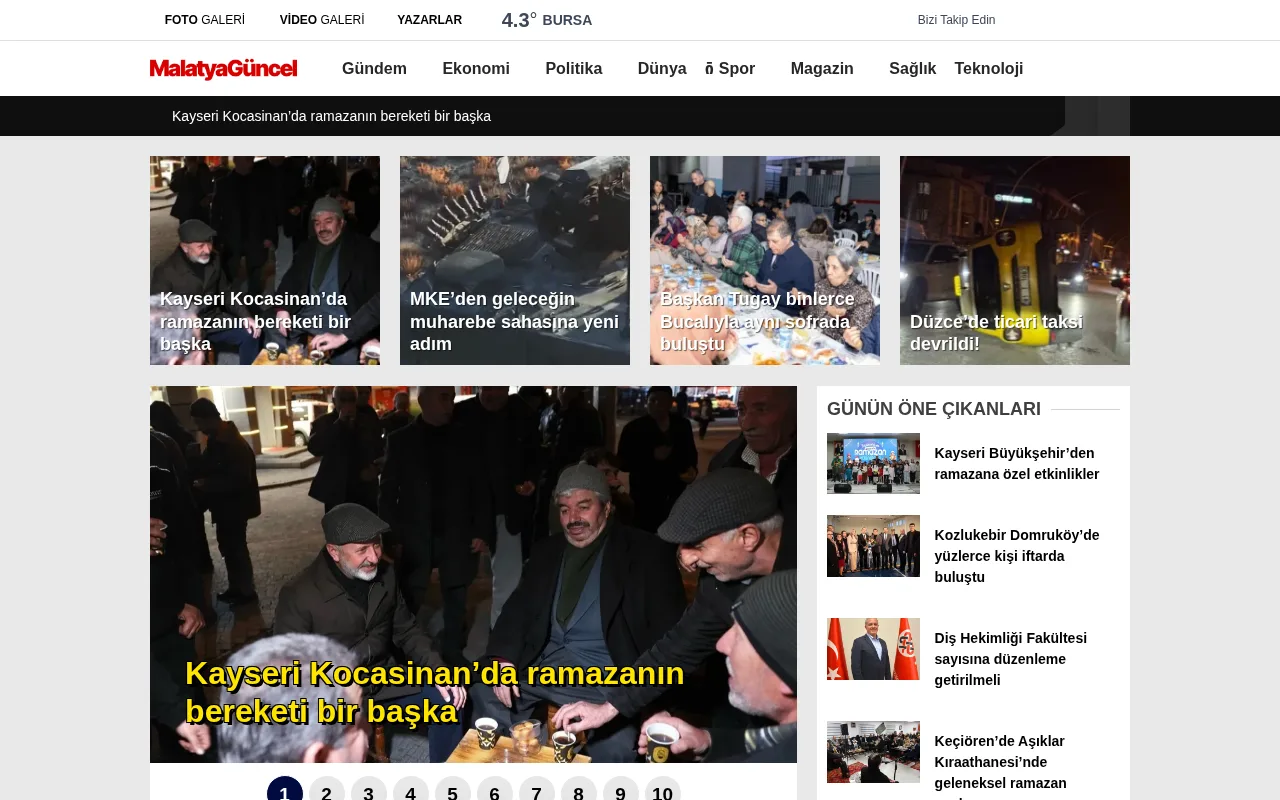 malatyaguncelhaber.com web sitesi ekran görüntüsü - Haber - DA 23