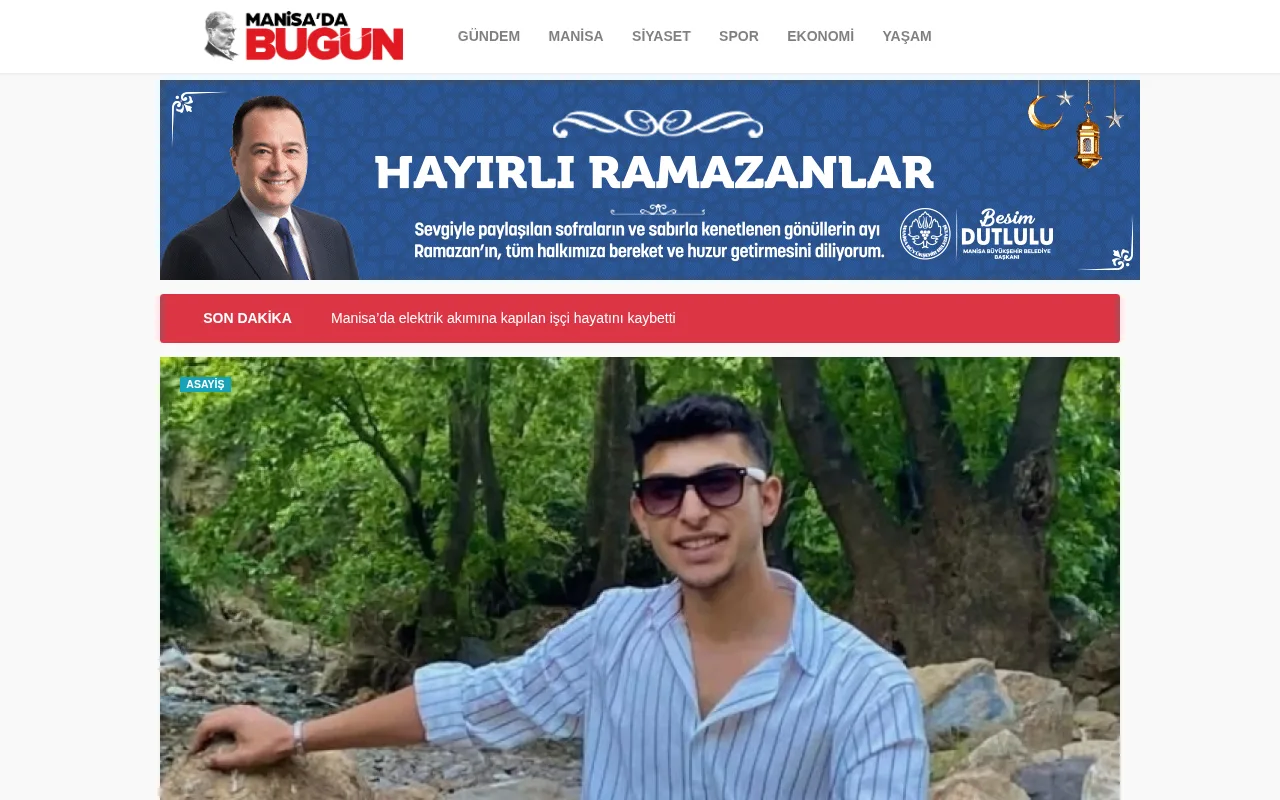 manisadabugun.com web sitesi ekran görüntüsü - DA 25