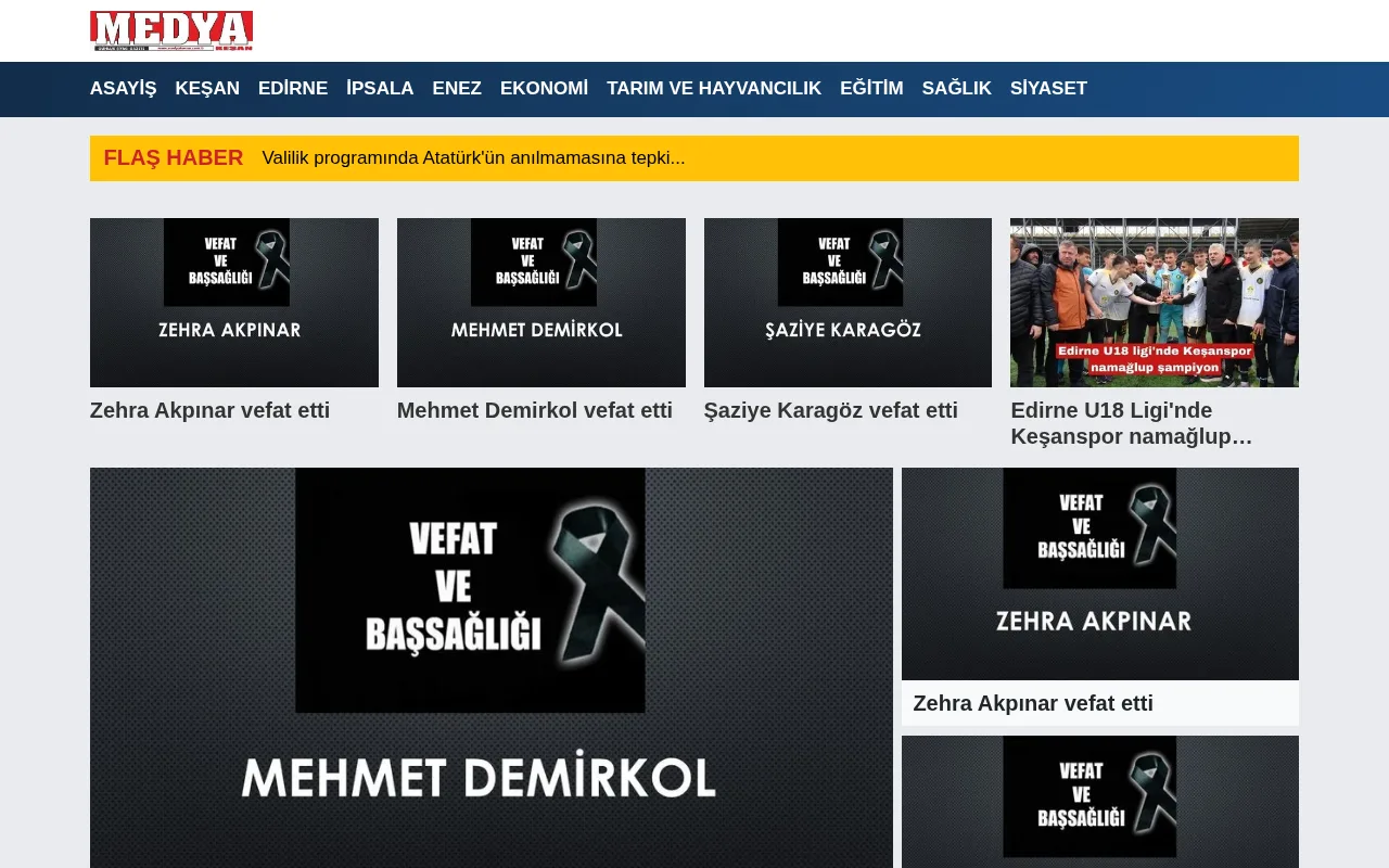 medyakesan.com.tr web sitesi ekran görüntüsü