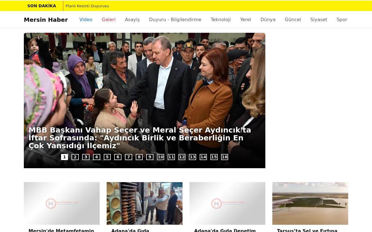 mersinhaber.com web sitesi ekran görüntüsü - Haber - DA 28