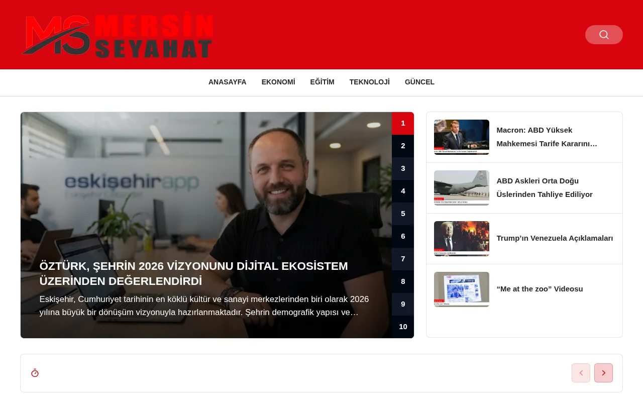 mersinseyahat.com web sitesi ekran görüntüsü - Seyahat - DA 30