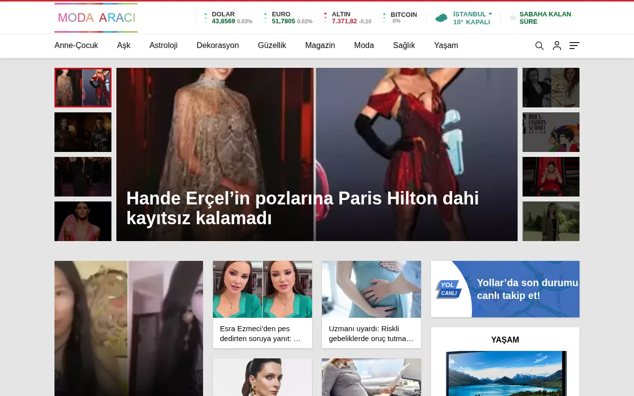 modaaraci.com web sitesi ekran görüntüsü - Otomotiv - DA 31