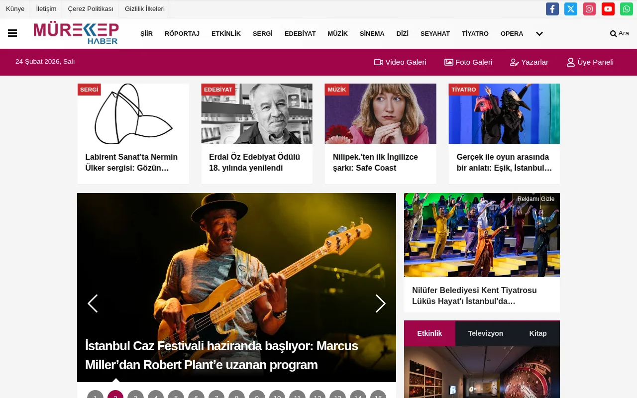 murekkephaber.com web sitesi ekran görüntüsü - Haber - DA 33
