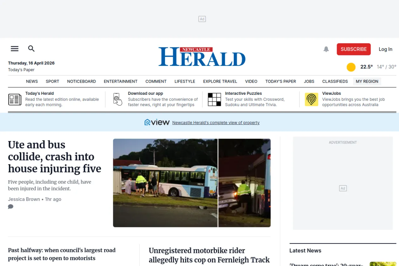 newcastleherald.com.au web sitesi ekran görüntüsü - Teknoloji - DA 69